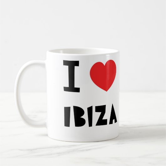 私はIbizaを愛します コーヒーマグカップ (左)
