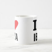 私はIbizaアイコンを愛します コーヒーマグカップ (中央)