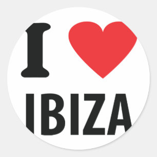 私はIbizaアイコンを愛します ラウンドシール