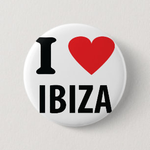 私はIbizaアイコンを愛します 缶バッジ