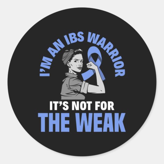 私はIbs戦士の過敏性腸症候群アワーンだ ラウンドシール (正面)