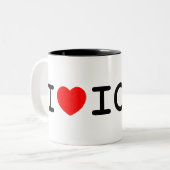 私はICACのマグを愛します ツートーンマグカップ (正面左)
