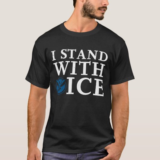 私はICEと共に立つ Tシャツ (正面)