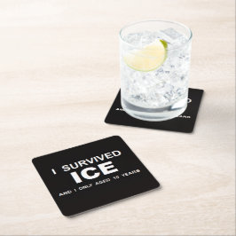 私はICEを生き延びた スクエアペーパーコースター