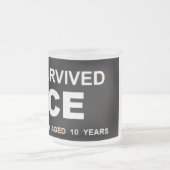 私はICEを生き延びた  フロストグラスマグカップ (中央)