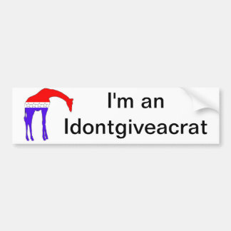 私はIdontgiveacratです バンパーステッカー