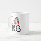 私はIE6を処分します コーヒーマグカップ (正面左)