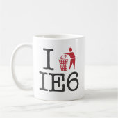 私はIE6を処分します コーヒーマグカップ (左)