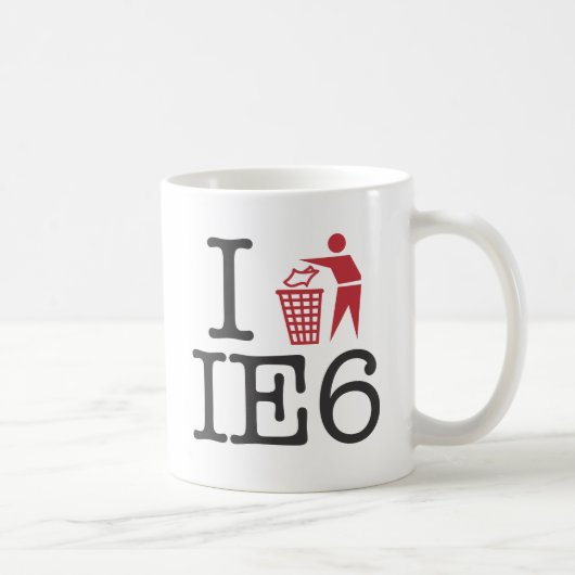 私はIE6を処分します コーヒーマグカップ (右)