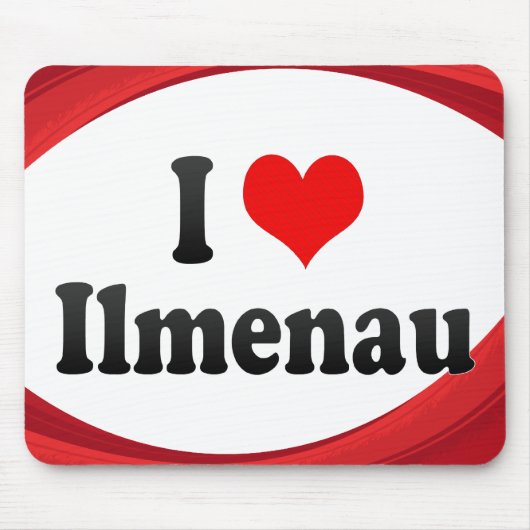 私はIlmenau、ドイツを愛します マウスパッド (正面)