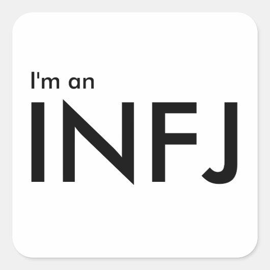 私はINFJ – パーソナリティ・タイプ スクエアシール (正面)
