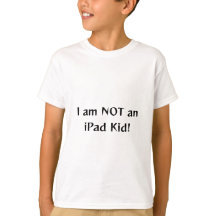 私はiPadの子供ではない！キッズベーシックTシャツ