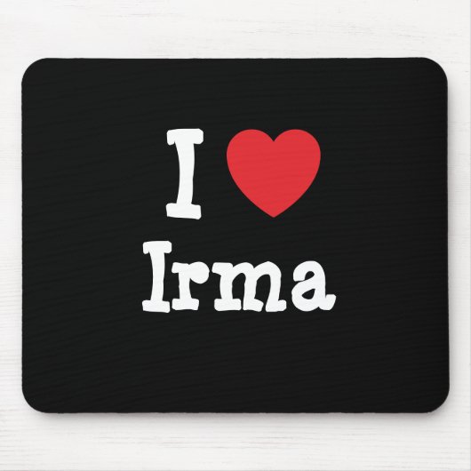 私はIrmaハートTシャツが大好き マウスパッド (正面)
