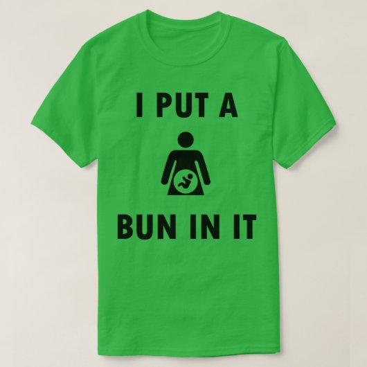 私はItにBunを入れた期待パパベビー発表 Tシャツ (デザイン正面)