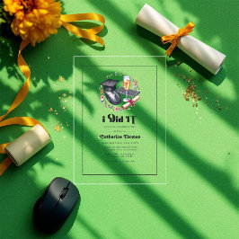 「私はITをした」コンピュータモダンサイエンス卒業 アクリル招待状