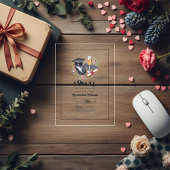 「私はITをした」コンピュータモダンサイエンス卒業 アクリル招待状