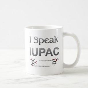 私はIUPAC化学専門語を話します コーヒーマグカップ