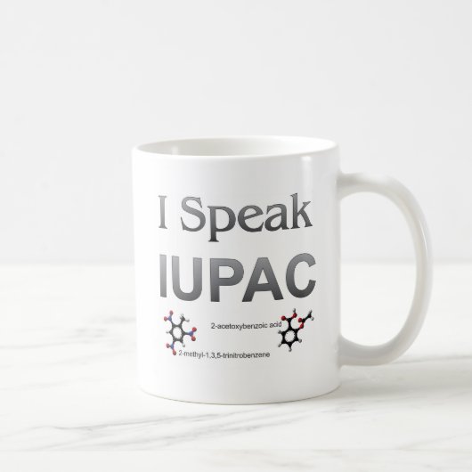 私はIUPAC化学専門語を話します コーヒーマグカップ (右)