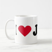 私はJAKEを愛します コーヒーマグカップ (左)
