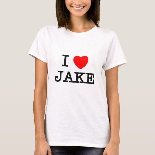 私はJakeを愛します Tシャツ (正面)