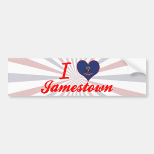 私はJamestown、ノースダコタを愛します バンパーステッカー