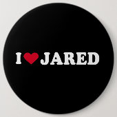 私はJAREDを愛します 缶バッジ (正面)