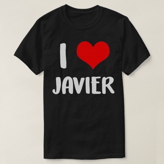 私はJAVIERバレンタインデーごめんお嬢さんハートが大好き Tシャツ (デザイン正面)