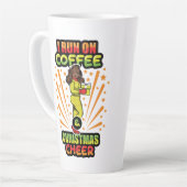 私はJingle Christmas Pajama MelaniにJingleを入れた カフェラテマグ (左アングル)