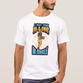 私はJingle Christmas Pajama MelaniにJingleを入れた Tシャツ (正面)