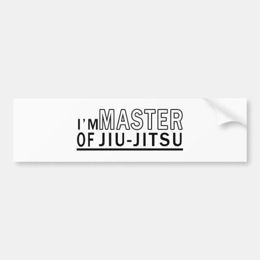 私はJiu-Jitsuのマスターです バンパーステッカー (正面)