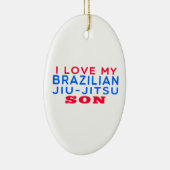 私はJiu-Jitsuの私のブラジルの息子を愛します セラミックオーナメント (右)