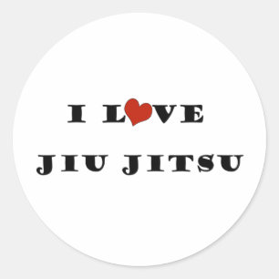 私はJiu Jitsu.pngを愛します ラウンドシール