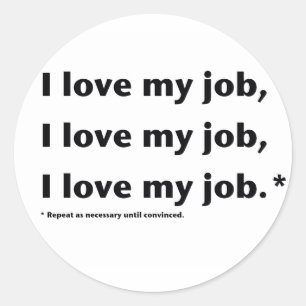 私はJob*の私のステッカーを愛します ラウンドシール