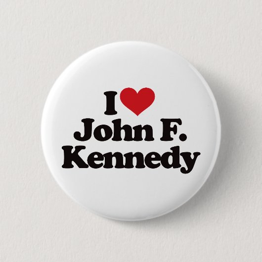 私はJohn F Kennedyを愛します 缶バッジ (正面)