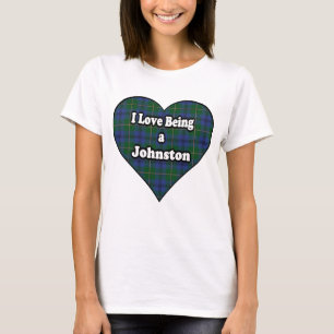 私はJohnstoneジョンソンの一族のタータンチェックであることを愛します Tシャツ