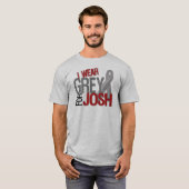 私はJoshの#teamJOSHのための灰色を身に着けています Tシャツ (正面フル)