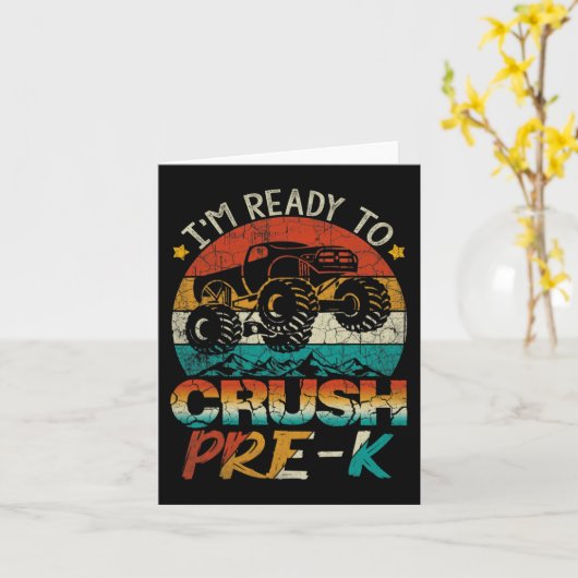 私はK前モンスタートラックのヴィンテージ少年を粉砕する準備ができている カード (黄色い花)