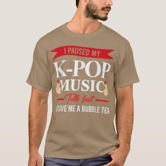 私はK音楽のトークバポップ・アートのブルティーを一時停止 Tシャツ