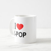 私はK-POPが大好き コーヒーマグカップ (正面左)