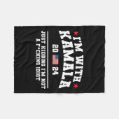 私はKamalaと一緒にただDonald Truおもしろい投票を冗談 フリースブランケット (正面(横))