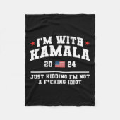 私はKamalaと一緒にただDonald Truおもしろい投票を冗談 フリースブランケット (正面)