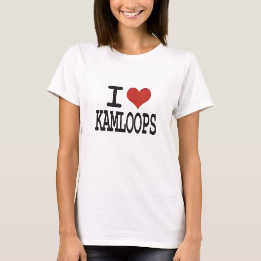 私はKamloopsを愛します Tシャツ (正面)