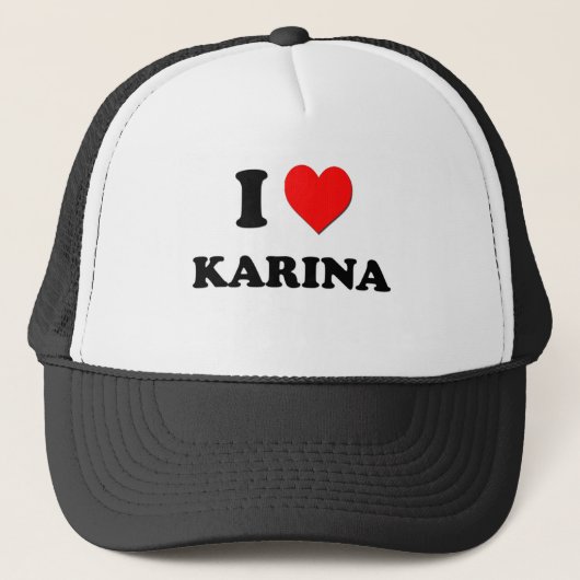 私はKarinaを愛します キャップ (正面)