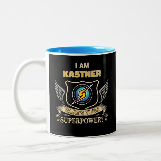 私はKASTNER あなたの超能力は何ですか ツートーンマグカップ (左)