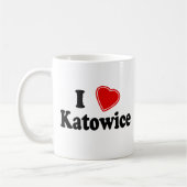 私はKatowiceを愛します コーヒーマグカップ (左)