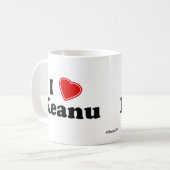 私はKeanuを愛します コーヒーマグカップ (正面左)