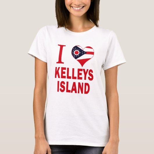 私はKelleysの島、オハイオ州を愛します Tシャツ (正面)
