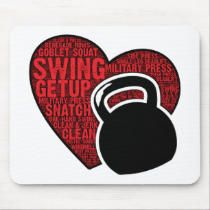 私はKETTLEBELLのデザインを愛します マウスパッド