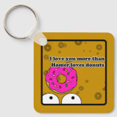 私はKeychainをドーナツ以上にあなたを愛している キーホルダー (正面)