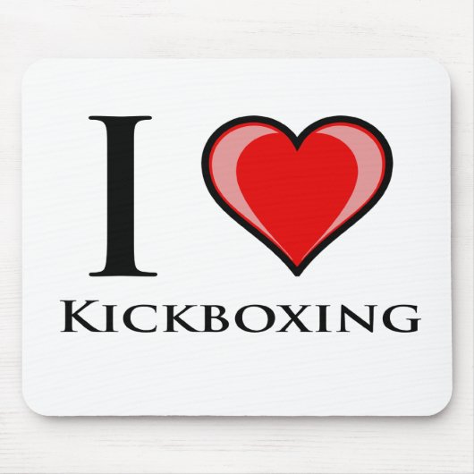 私はKickboxingを愛します マウスパッド (正面)